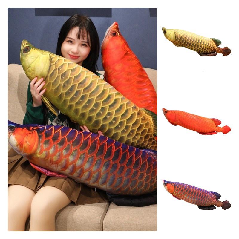 Realistic Golden Dragonfish Pillow Carp Catfish Loach Carp Plush Toy Soft And Comfortable Sofa Cushion