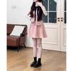 Xiaoxiangfeng Temperament Thousand Gold Feeling Dress Women's Clothing Summer New Fashion Bow Vest A Word Skirt