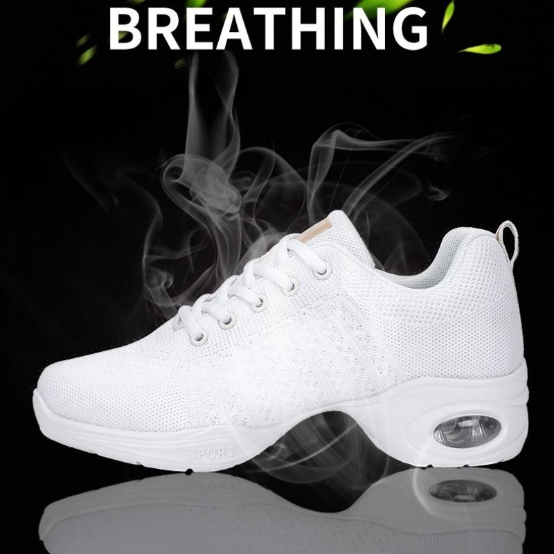 Women's Large Size Flying Woven and Breathable Bottom Increase Ballet Sports Shoes Dance Women's Shoes