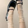 Transparent Mesh Flower Lace Socks Chic Floral Tulle Thin Pile Up Socks Breathable   Female