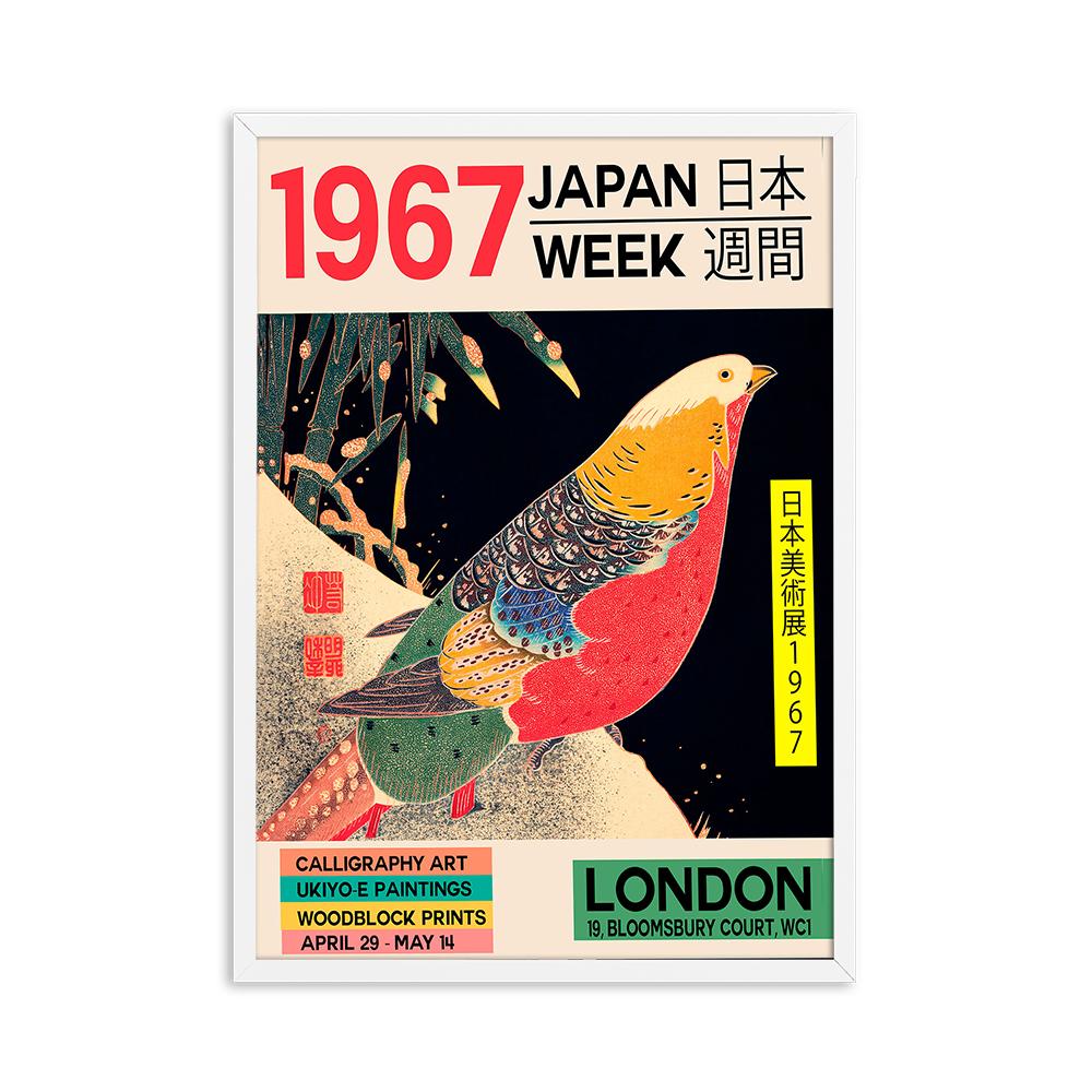 Japanese Canvas Print London 1967 Unique Exhibition Poster Art Week Nouveau Painting Wall Decor For Living Room Home Decoration