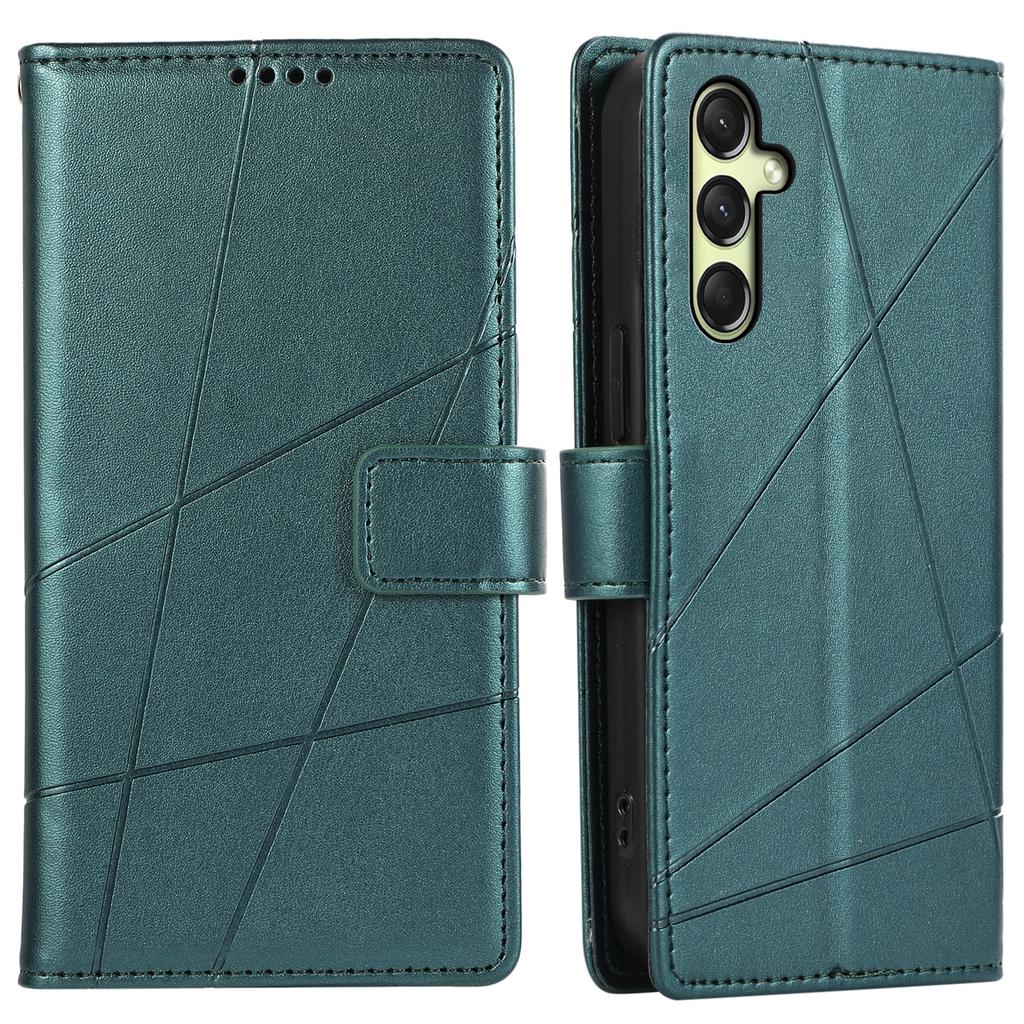 DF-06 For Samsung Galaxy A16 5G/A16 4G Phone Case Line Imprint Leather Wallet Cover