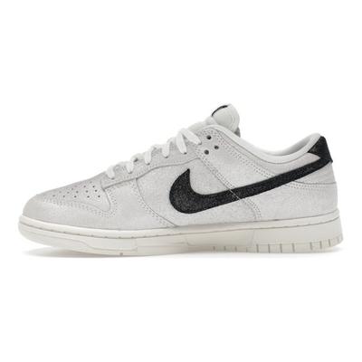 Dunk Low SE White Glittery Suede Women Sneakers Black Team-Red HQ3502-100