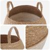 Seagrass Plant Basket with Handles 2 Pcs White Ø 32 X 32 Cm 100percent  Seagrass