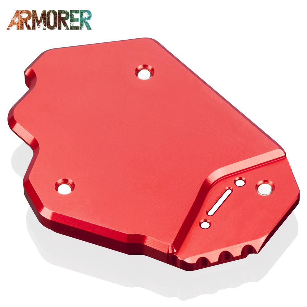 Motorcycle Side Stand Plate Kickstand Enlarger Support Extension Pad For Ducati Monster 1200 1200R 1200S 821 stealth 937