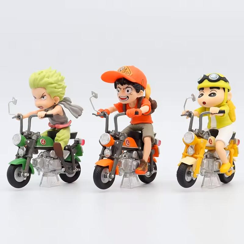 11 Styles Dragon Ball Z Motorcycle Figure PVC Toy Goku Frieza Cell Roshi for Children Collector