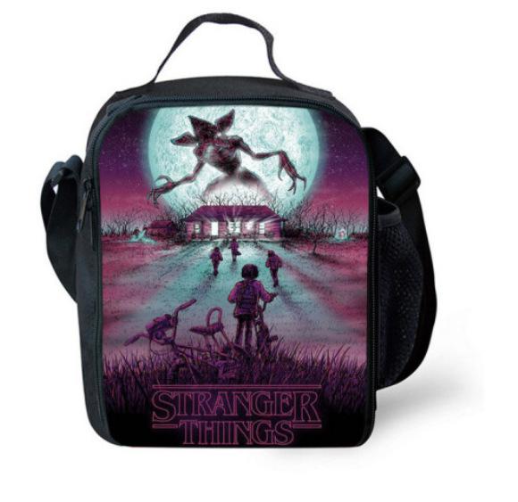 Stranger Things 4 Stranger Things Cartoon Shoulder Lunch Bag Outdoor Picnic Bag