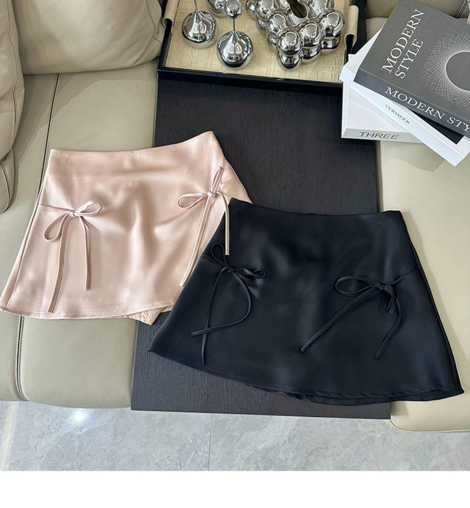 Women's Age-Reducing Pink A-Line Skirt & Black French-Style Top Summer Set - Slimming Sweet & Spicy Look