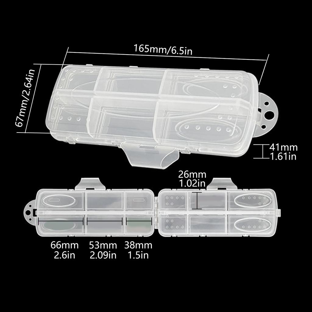 Double Sided Fishing Tackle Box Baits Lures Organizers Case Fishing Tool Box for Tool, Fishing Tackle, Craft, Part