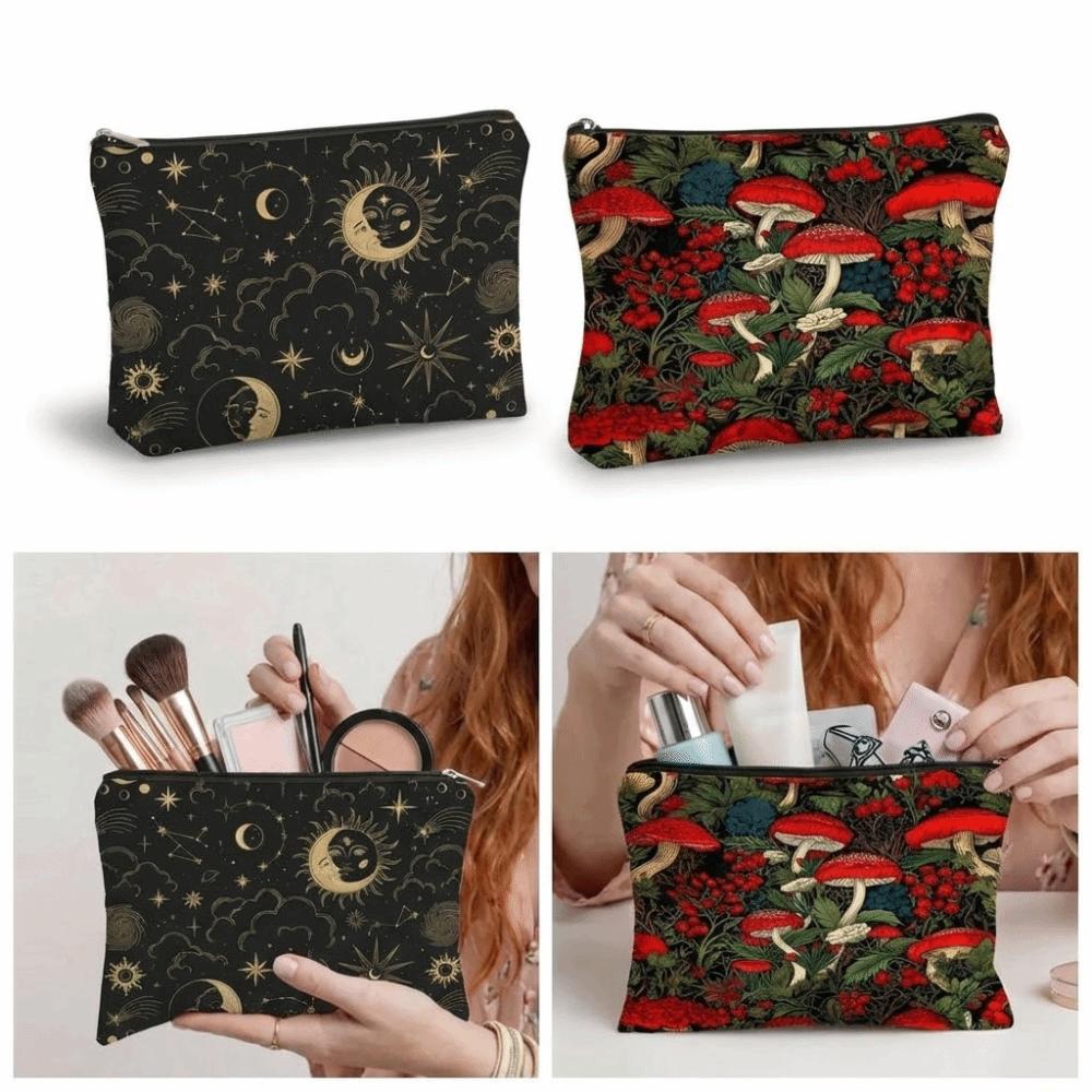 Moon Storage Bag Red Mushroom Forest Bag New Makeup Bag  Gift