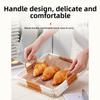 With Handles Woven Serving Tray Washable Imitation Rattan Fruit Plate  Kitchen Storage