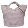 Helen Kaminski Cassia S Raffia X Leather 2-Way Shoulder Bag Tote Bag grayUsed