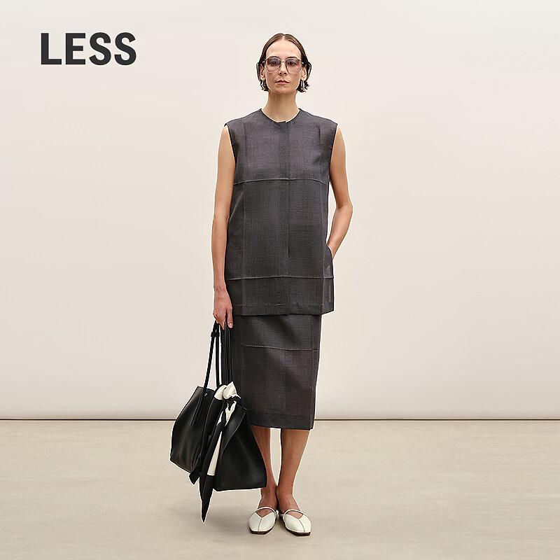 

LESS 2026 Summer Straight Casual Midi Skirt L