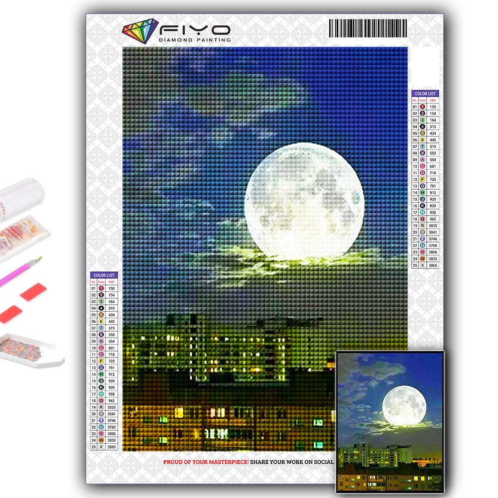 Full 5D Diy Diamond Painting Moon Art 5D Diamond Painting