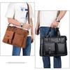 Cowhide Men's Briefcase, Genuine Leather Men's Bag, Retro Casual Shoulder Bag, Laptop Bag