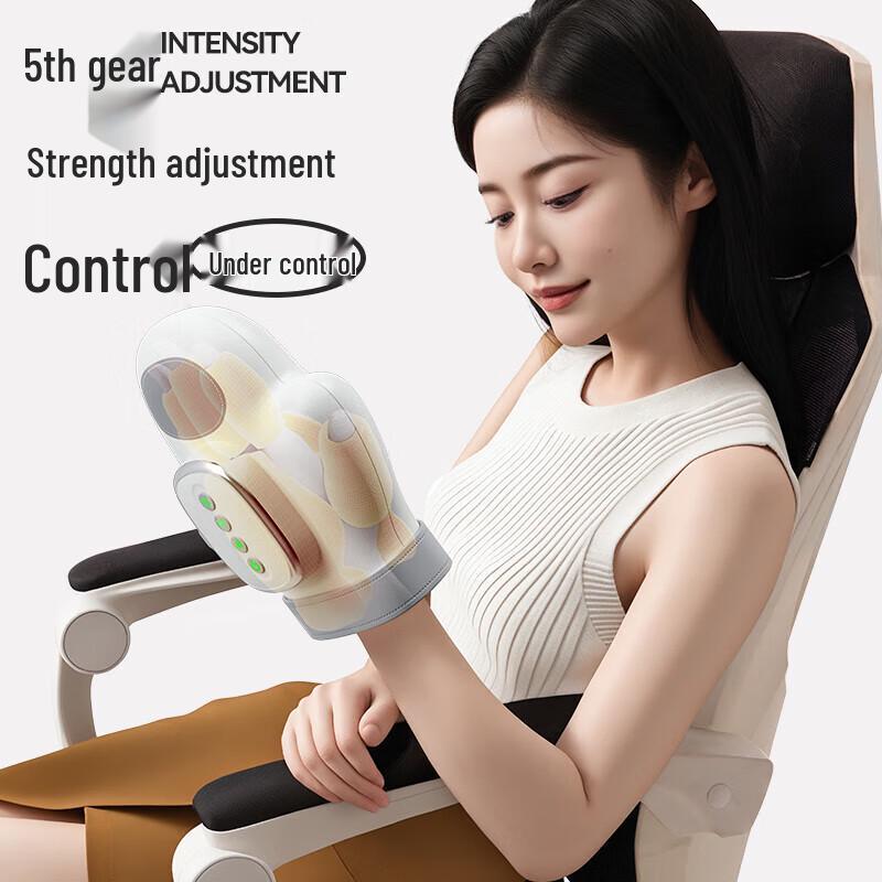 Aux Electric Hand Massager with Heat and Finger Joint Therapy CN Plug (adapter Included)