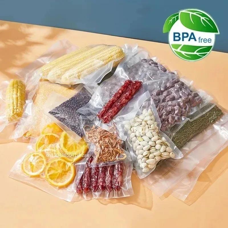100/200pcs Vacuum Food Packaging Bag Sealed Freshness Preservation Bag for Home Fridge Freezing Special Use Compression Bag