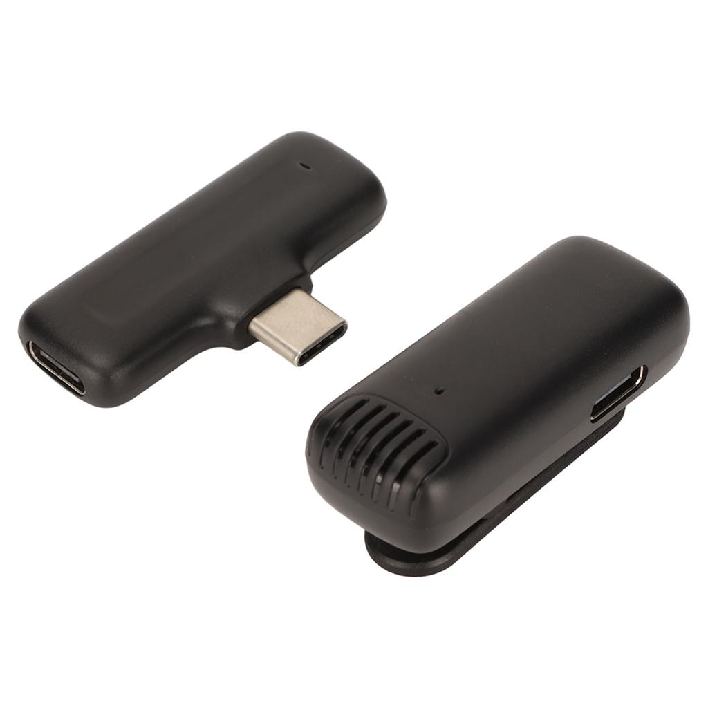 Wireless Lavalier Microphone Noise Reduction Plug and Play Clip On Lapel Mic with Charging Case for