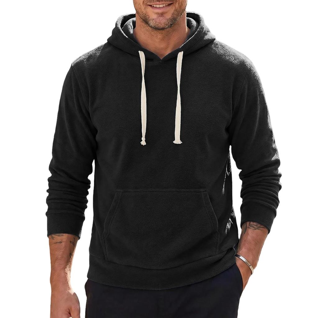 Men's Hooded Sweatshirt Pullover Casual Athletic Top for Fall Winter