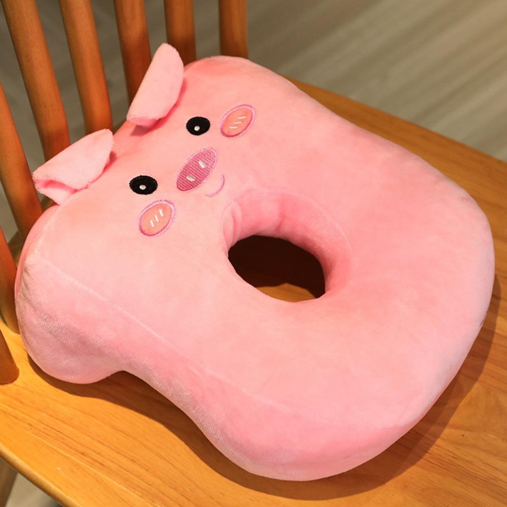 Hollow Hole Plush Nap Pillow Cartoon Neck Support Nap Accessories Sleeping Pillow Students