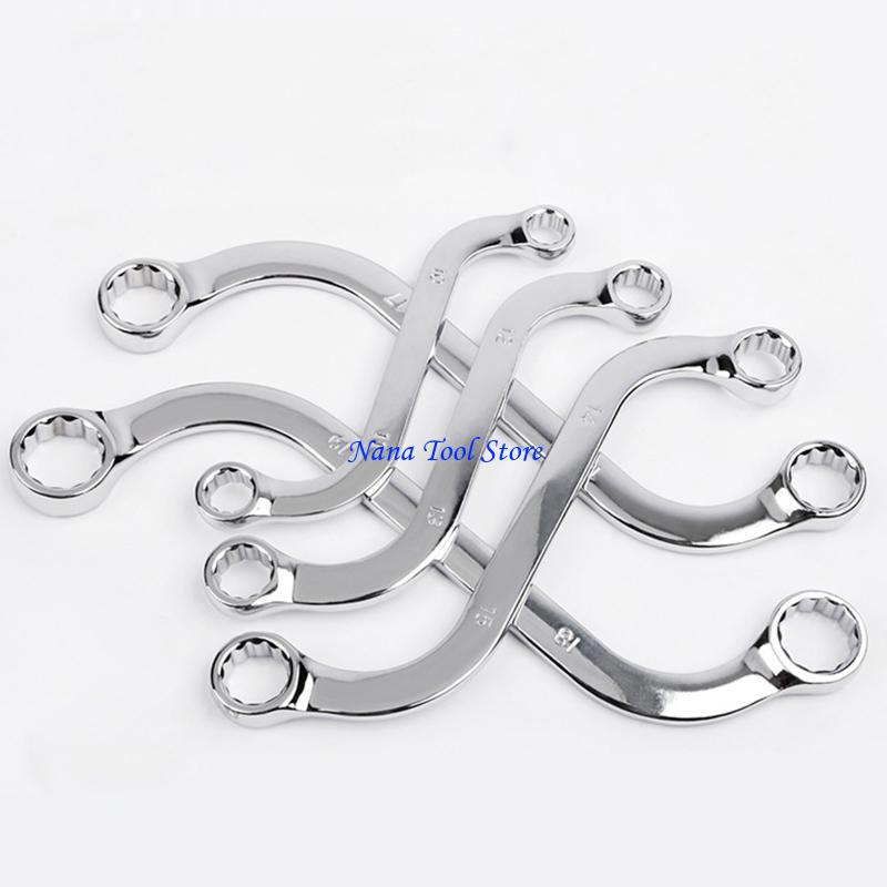31GJ 5 Pieces S-Style Wrench Set 10mm to 19mm S-Shaped Spanner 12-Point Box Ends Tool China Mainland