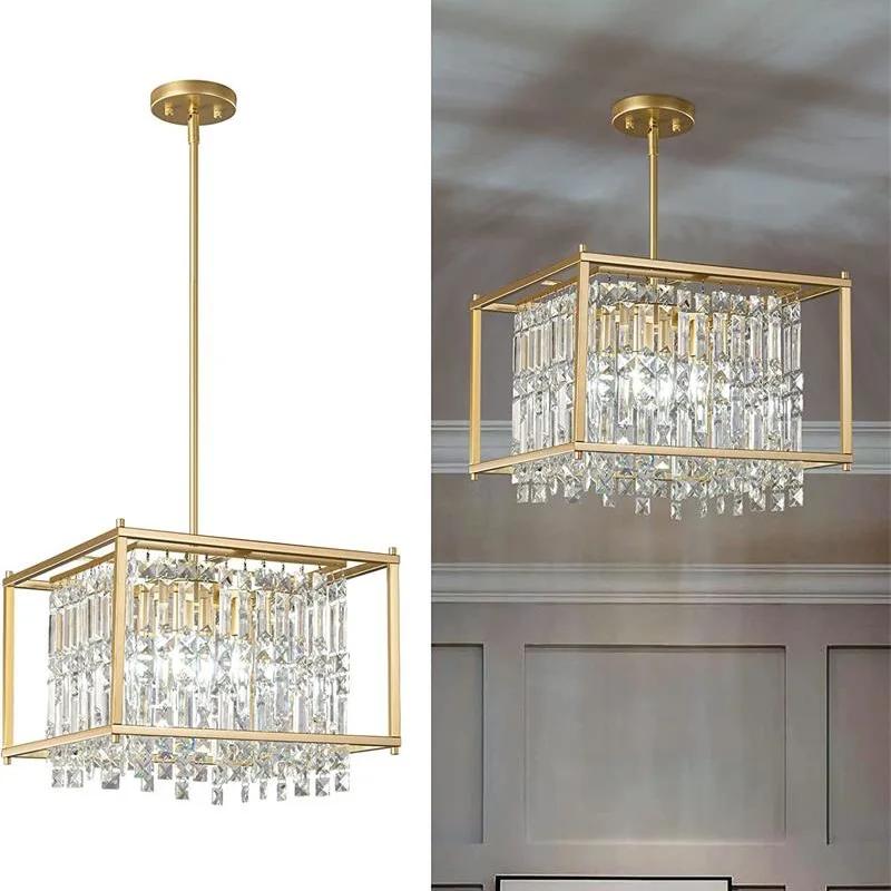 Modern minimalist luxury crystal chandelier K9 living room dining room ceiling light Nordic creative home lighting fixtures
