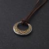 Stainless Steel Celtic Knot Round Pendant Necklace for Men & Women - Viking Adjustable Rope Chain Jewelry with Norse Triquetra Amulet, Pagan
