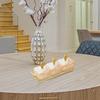 Condiment Tray Serving Platter with Lidded Bowls Divided Snack Dishes Rack Fruit Dessert Organizer