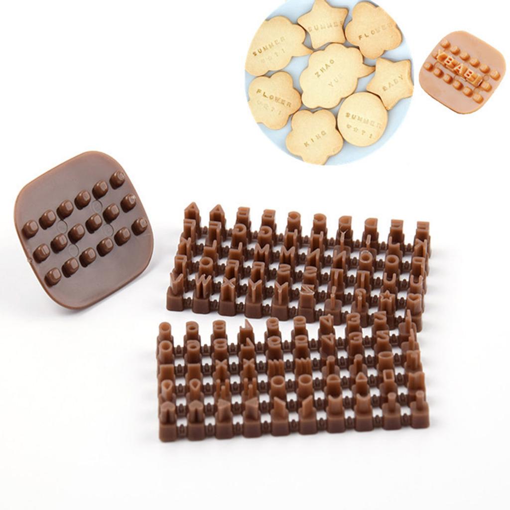 Plastic DIY Cookie Stamps Letter Number Shaped Biscuit Moulds Cookie Moulds DIY Biscuit Stamps Baking Tools for Biscuit