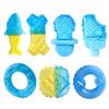 Summer Pet Cooling Chew Toy Freezable Textured Ring Shark Bone Ice Stick Cube Puppy Toy Water Filling Dog Teeth Cleaning Toy