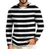 T-shirt casual da uomo a maniche lunghe raglan con girocollo per l'uso quotidiano