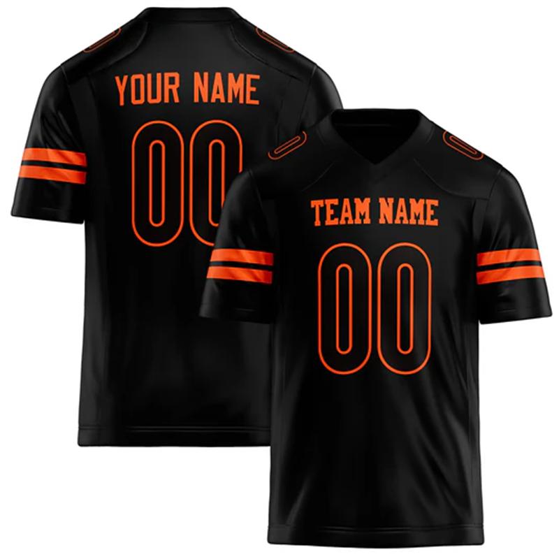 Customized Team Name Number Name Rugby T-shirt Personalized Black Mens Sports T Shirt Loose Quick Dry Team Uniforms