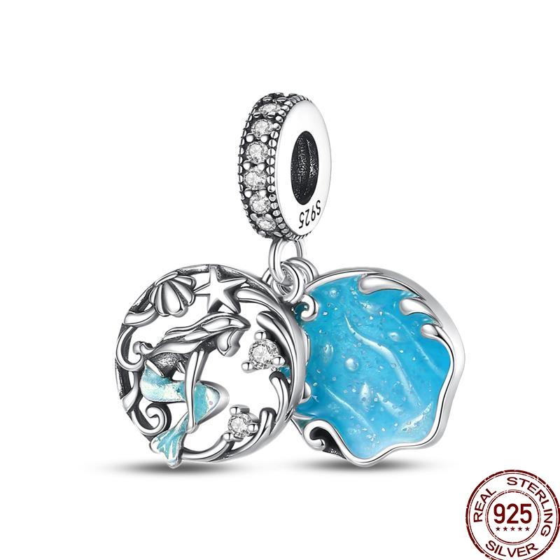 Copper Ocean Series Octopus Starfish Sea Fish Charms Beads Fit 3Mm Bracelets Diy Madam Jewelry Gift