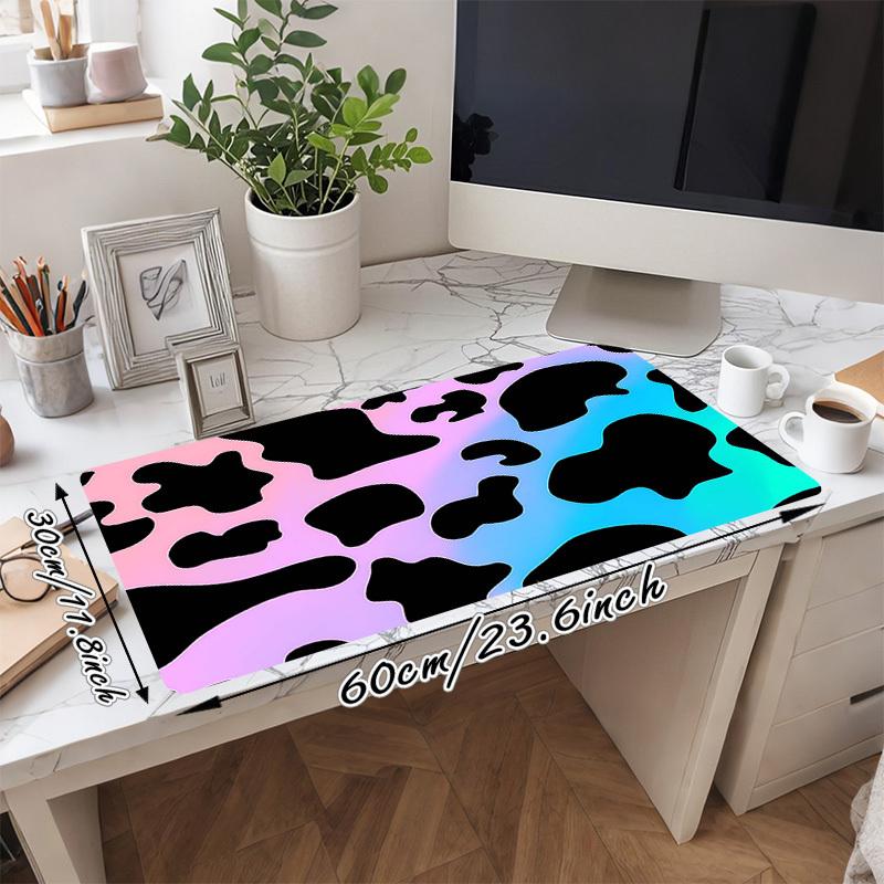1PC Cow print Oversized Mouse Pad - Non-Slip Rubber Base Perfect for Office School Esports Home Decor Desk Mat 149A