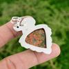 Sterling Silver Unakite Gemstone Chrome Diopside Heart Chakra Pendant Jewelry