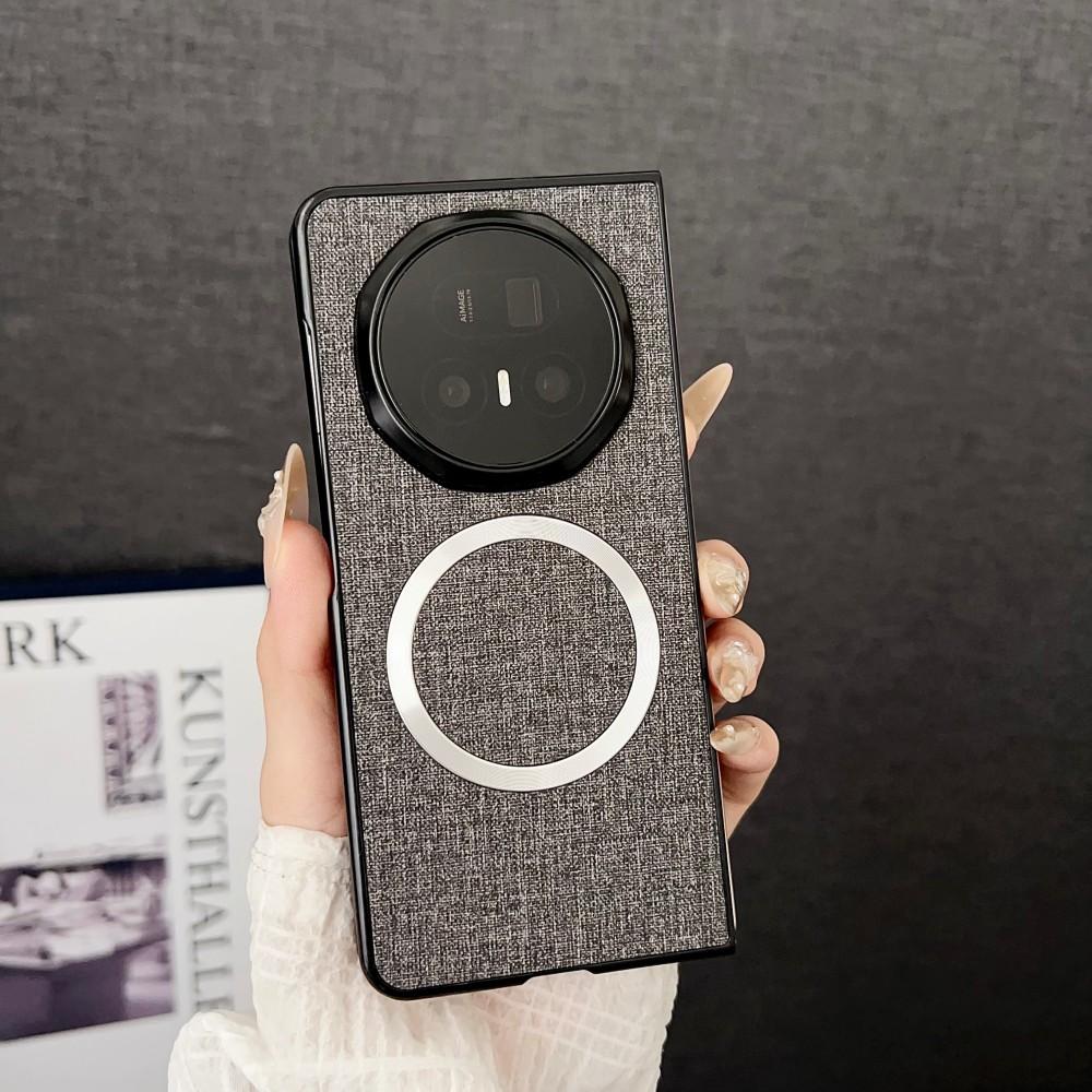 For Huawei Honor Magic V5 Case Luxury PU Cloth Magnetic Wireless Charging Protective Back Cover Case For Magic V5 V3 V 5 Shell