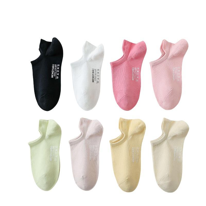 Women's Summer Thin Short Socks, Anti-slip and Non-dropping Heel Cotton Socks, Shallow Mouth Invisible Boat Socks, Women's Socks