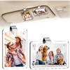 2Pcs Car Picture Holder, Acrylic Car Visor Photo Clip, Personalized Car Accessories Magnetic Car Sunshade Photo Frame For Adding Family Or Personal