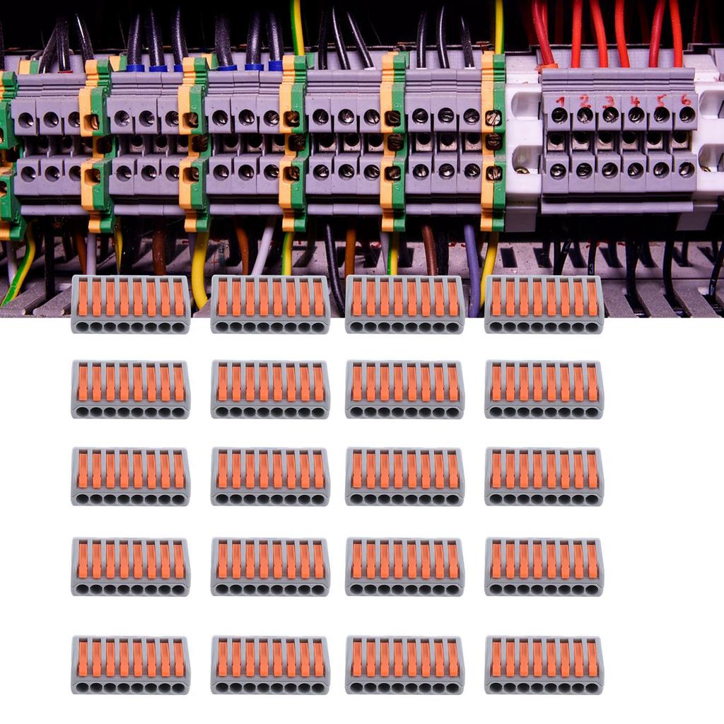 20Pcs Push Wire Wiring Connector  Quick Connect Terminal Blocks PCT-218