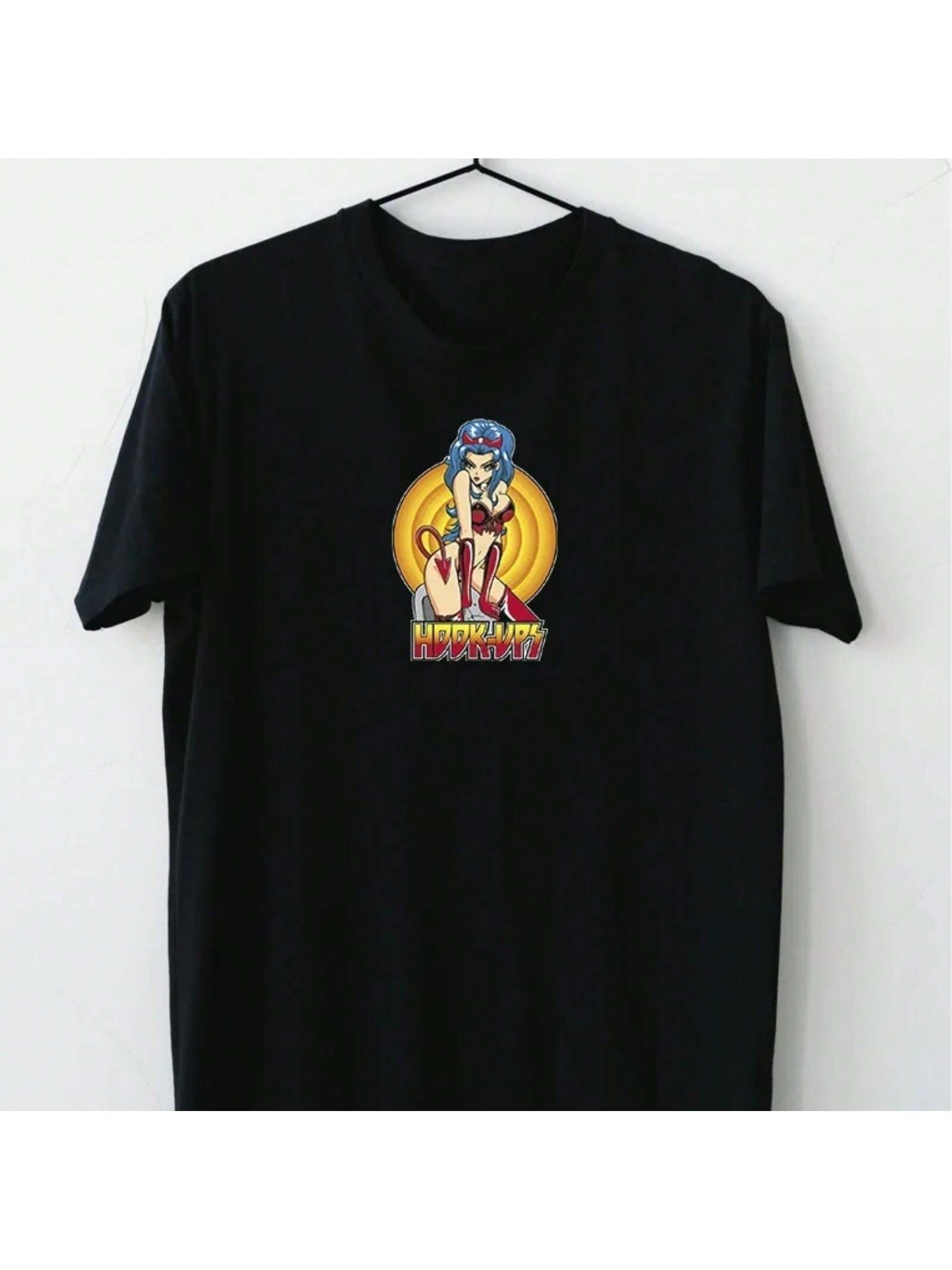 Hook Ups Skateboard Sexy Demon Devil Girl T-Shirt S-5XL S разноцветный