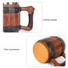 Beer Steins Stainless Steel Resin Drinking Cup Large Capacity Handmade Antique Men's Barrel Mug Beer Cup for Anniversaries
