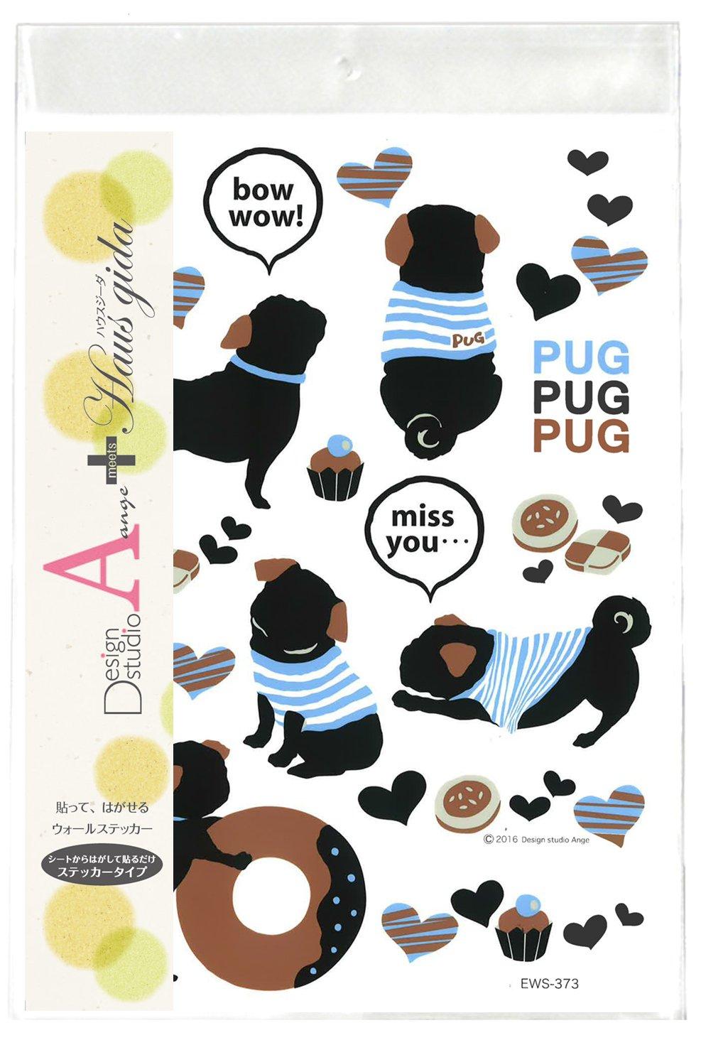 

Sankomark Kogyo House Gida Pug Wall Sticker EWS-373