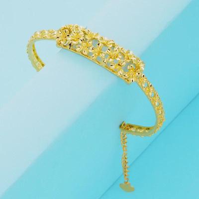 Europäisches Gold Sand Blume Armband: Eleganter vietnamesischer Schmuck, langlebiges Modeaccessoire für Frauen