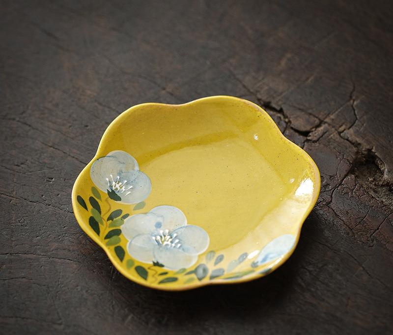 

Hand-painted camellia ceramic teacup coaster single cup underglaze color master cup Chinese-style household tea tasting cup 200ml