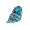 Elegant Rhinestones Conch Pin Vibranting Color Accesory Portable for Children and Trendy Adults Stylish Outfits