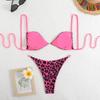 Leopard-print Sexy Bikini Suspender Swimsuit Women's High-class Beach Hot