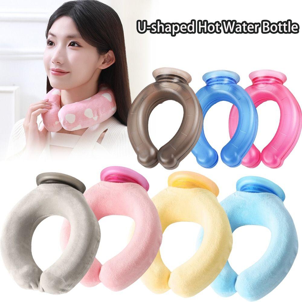 Neck-hanging Hot Water Bottle U-shaped PVC Cold Water Bag New Neck Protection Hot Water Bottle