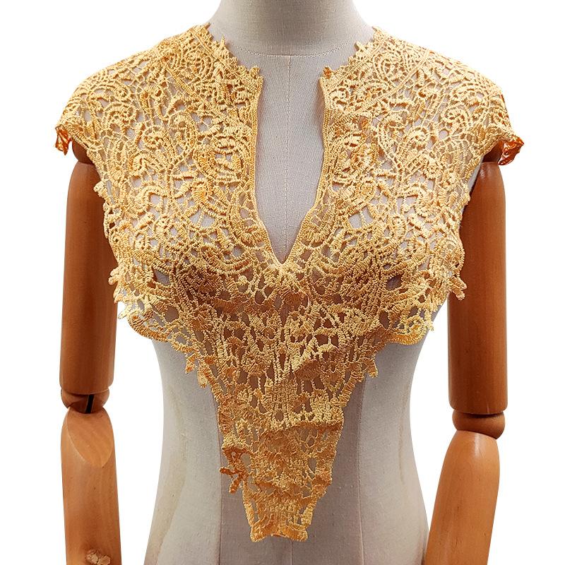 Water-Soluble Lace Collar, Polyester Silk Embroidered Corsage, Three-Dimensional Hollow Collar, Fake Collar, Front Collar And Back Collar Shawl.