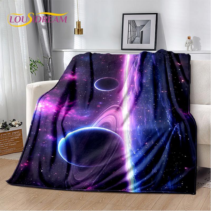 Universe Space Stars Black Hole Galaxy Earth Milky Way Soft Blanket,Soft Throw Blanket for Home Bedroom Bed Sofa Cover Kid Gift