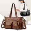 Fashion PU Large Capacity Multi Pocket Shoulder Bags For Women 2026 Spring High Quality Versatile Popularity Personality Tote Bags